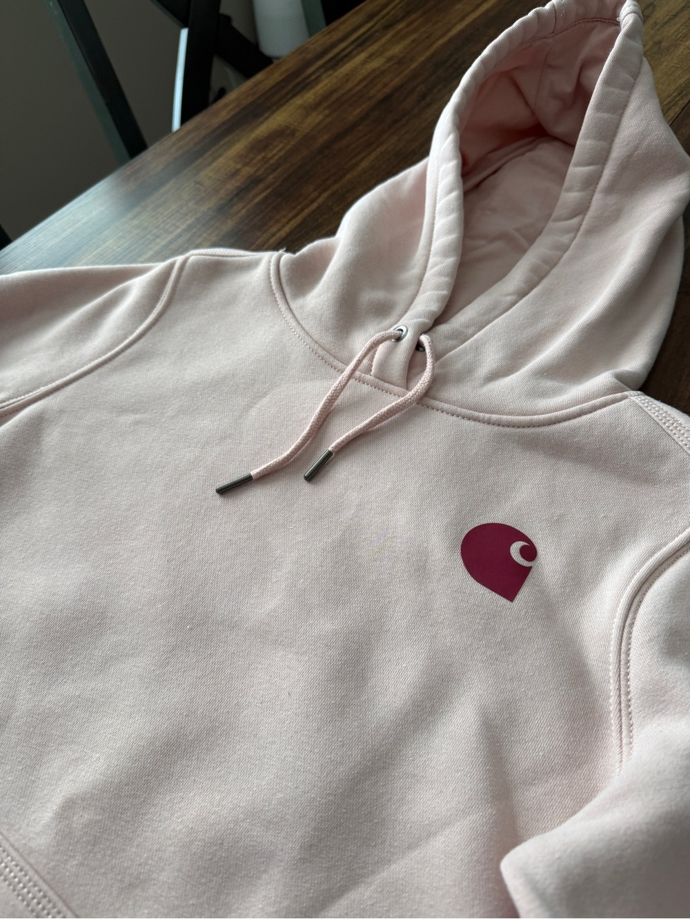 Carhartt Light Pink Hoodie with Berry Logo - Picture 5 of 7